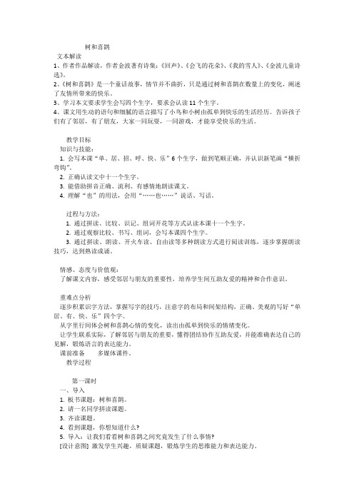 树和喜鹊
