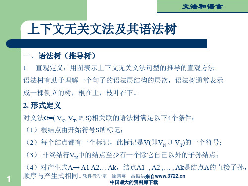 上下文无关文法及其语法树