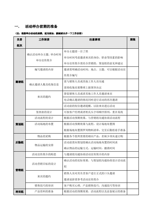 品鉴会活动方案说明书