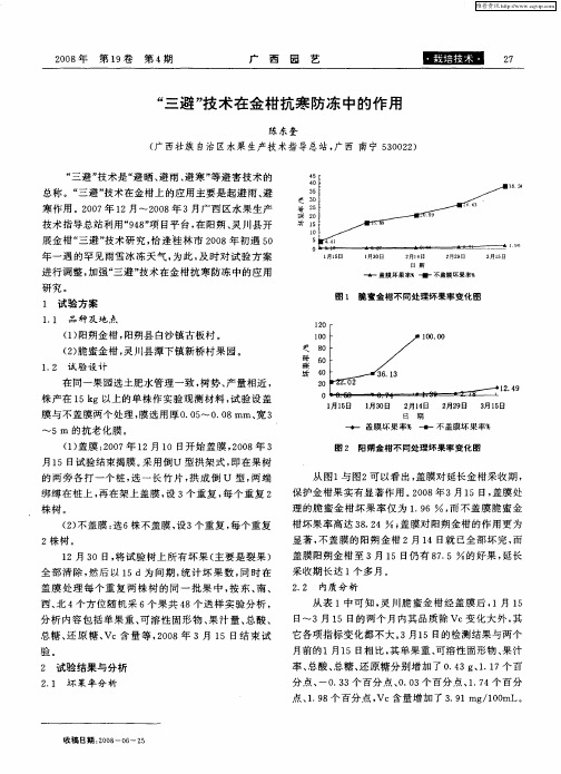 “三避”技术在金柑抗寒防冻中的作用