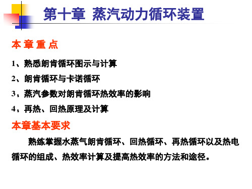 10蒸汽动力循环装置讲解