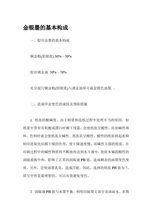 金银墨的基本构成