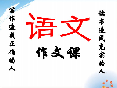 我眼中的____ 作文指导优秀课件PPT