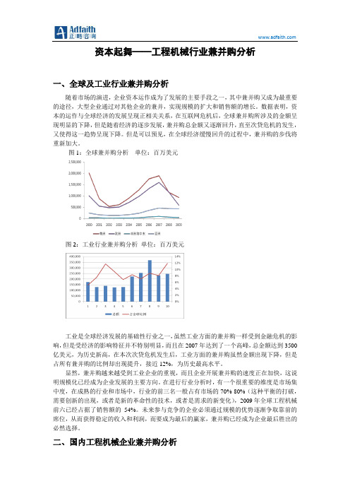 工程机械行业兼并购分析