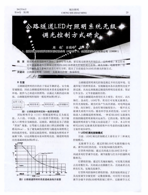 公路隧道LED灯照明系统无级调光控制方式研究