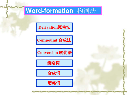 英语：《英语构词法知识》课件