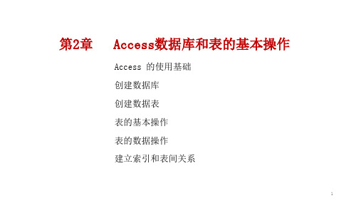 数据库和表的基本操作PPT