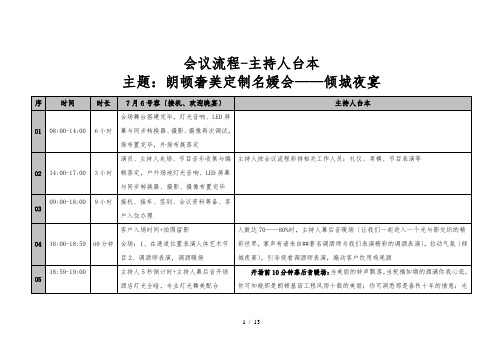 会议流程-主持人台本