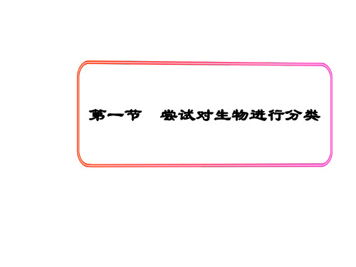 2019-2020学年人教版八年级生物上册课件 第六单元 第一章 第一节  尝试对生物进行分类
