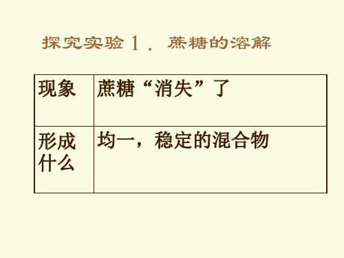 蔗糖的溶解过程