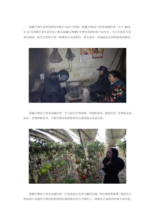 新疆天物莎车之行见证棚菜生物有机肥特效