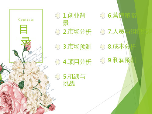 服装店创业计划书PPT课件