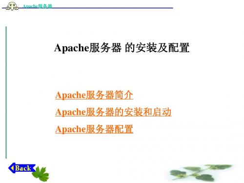 Apache服务器的安装及配置