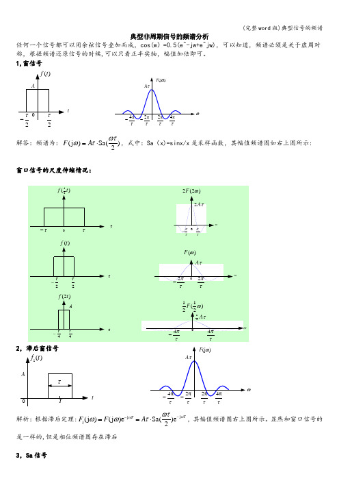 (完整word版)典型信号的频谱