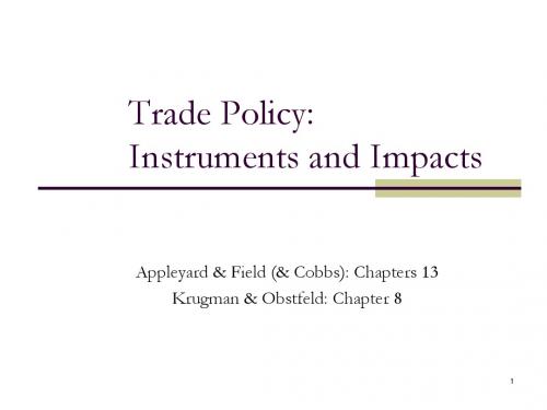 Trade 8 - Trade policy