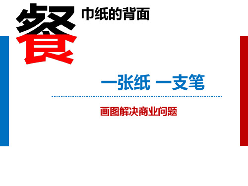 一张纸一支笔 画图解决商业问题
