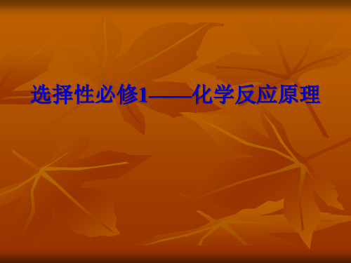 反应热 优秀课件 【新教材】人教版高中化学选择性必修一 PPT(共38张)