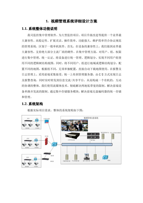 视频管理系统详细设计方案(纯方案,22页)
