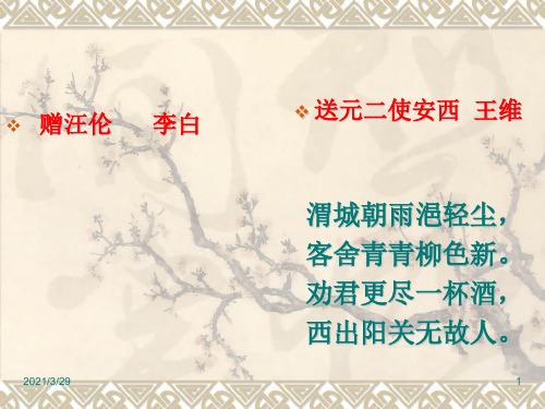 古诗《别董大》(课堂PPT)