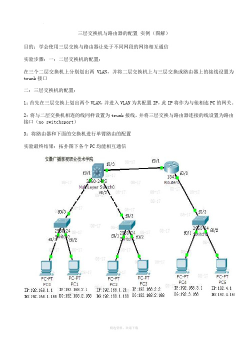 三层交换机与路由器的配置_实例(图解)