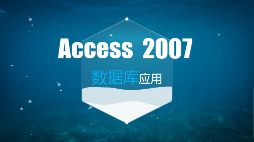 Access 2007数据库应用课件(第四章)