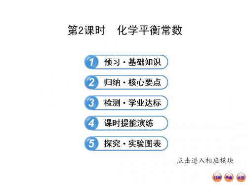 第2课时  化学平衡常数