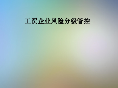 工贸企业风险分级管控