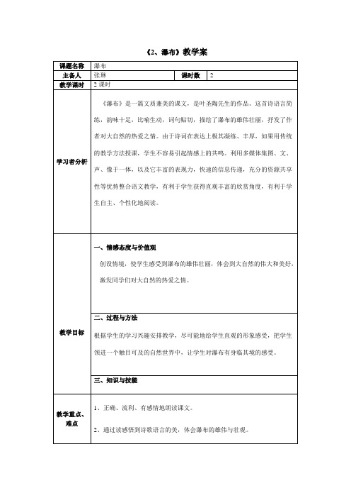 2、瀑布