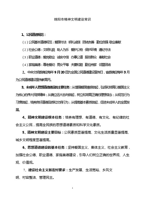 绵阳精神文明建设