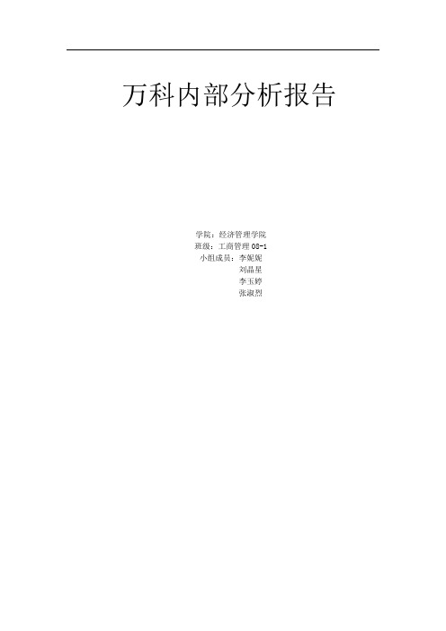 内部分析报告