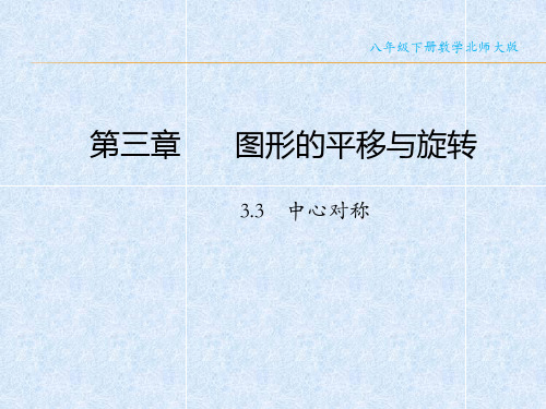 北师大版八年级下册第三章图形的平移和旋转3.3中心对称课件( 21张PPT)