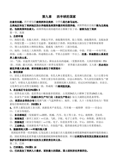 西半球的国家