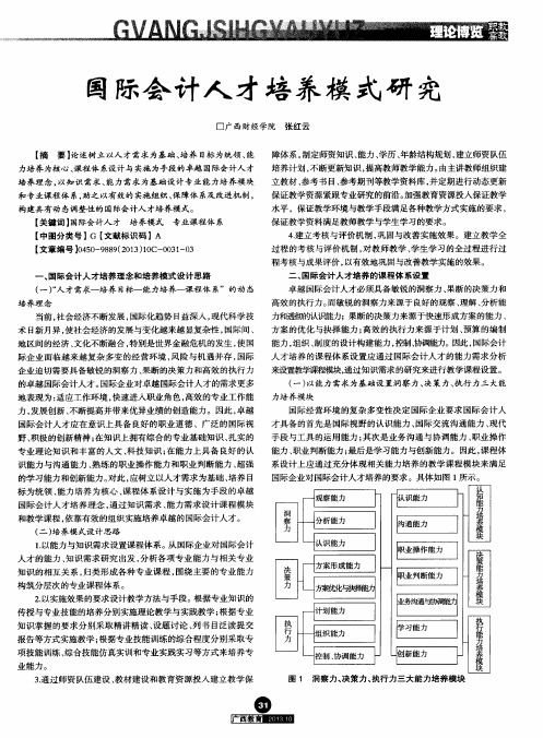 国际会计人才培养模式研究