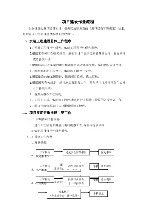 港口码头项目建设作业流程