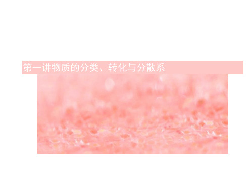 (浙江专用)高考化学二轮复习课时1物质的分类、转化与分散系课件苏教版