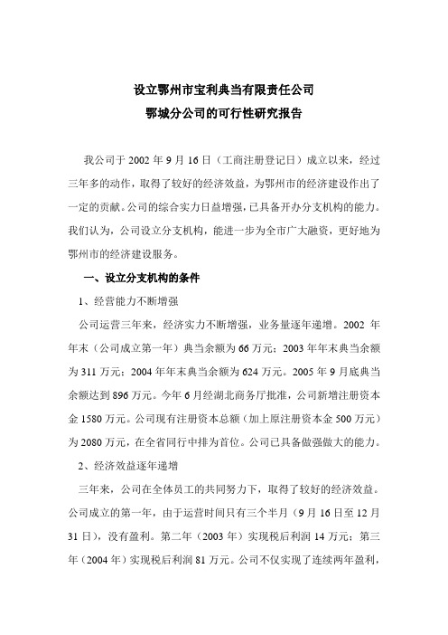 可行性研究报告