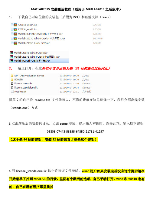 MATLAB R2015b安装详细教程
