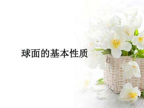 人教版B版高中数学选修3-3：球面的基本性质_课件2