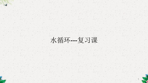 鲁教版高中地理必修一第二单元第3节《水圈与水循环》复习课件(共31张PPT)