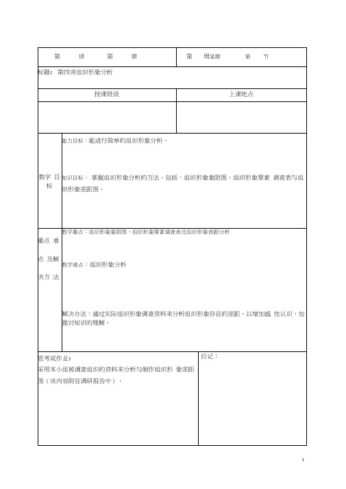 第四讲组织形象分析