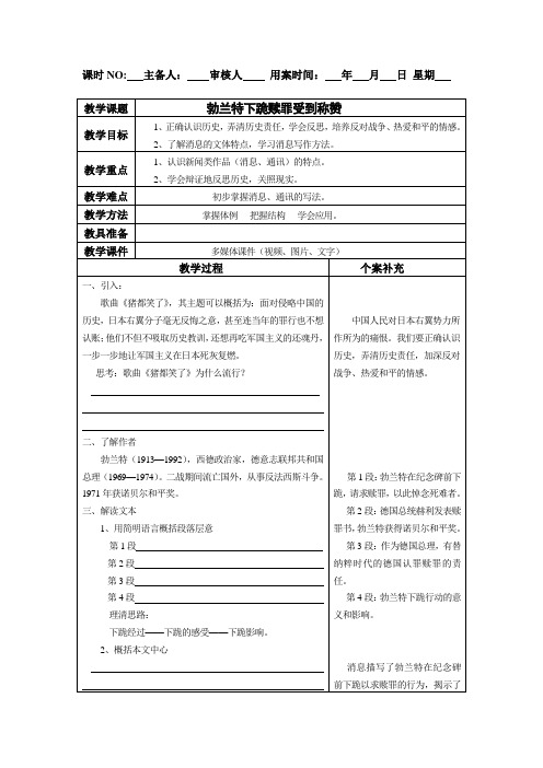 勃兰特下跪赎罪