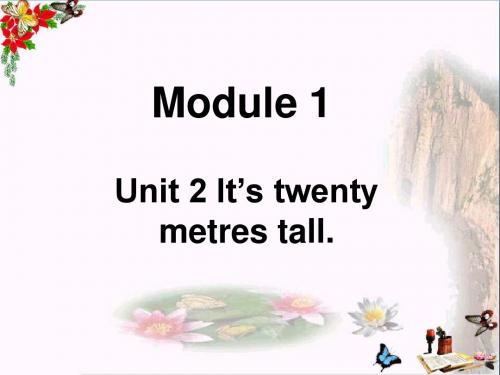 六年级英语上册Unit2It’stwentymetrestallppt课件外研版(一起)