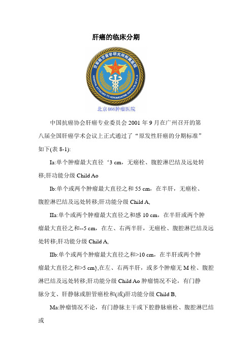 肝癌的临床分型