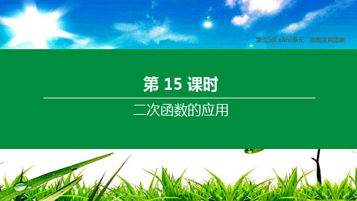 中考数学复习 第三单元 函数及其图象 第15课时 二次函数的应用课件00