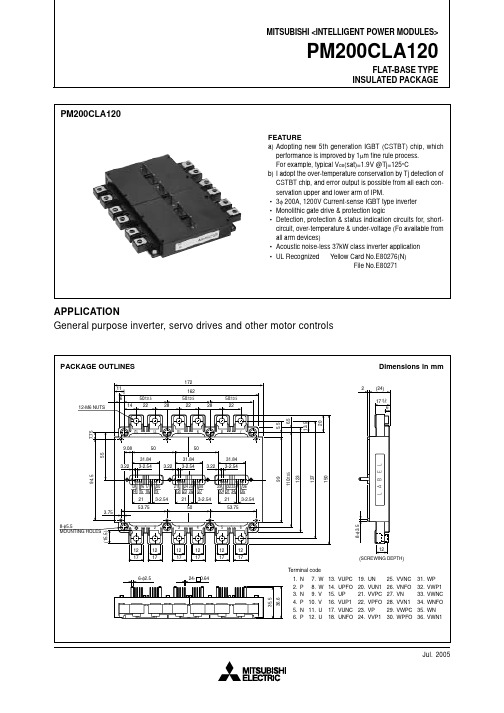 MITSUBISHI PM200CLA120 说明书