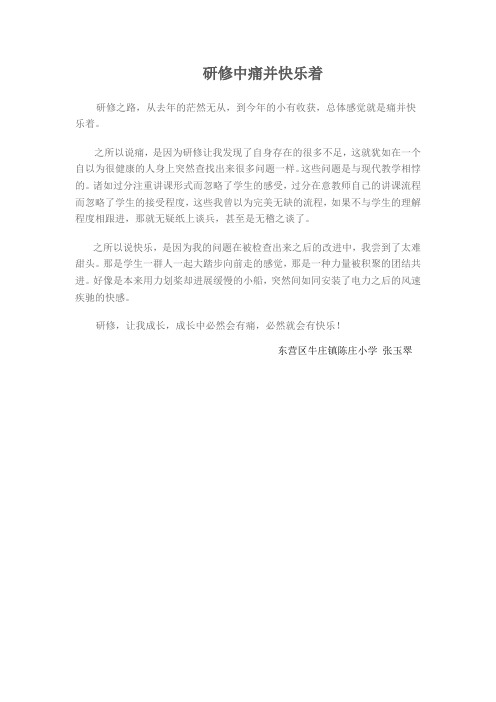研修中痛并快乐着