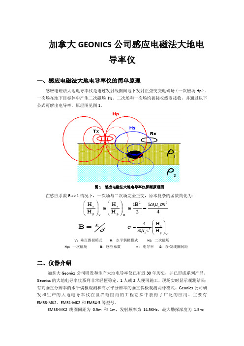 加拿大GEONICS公司感应电磁法大地电导率仪