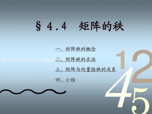 4_4矩阵的秩