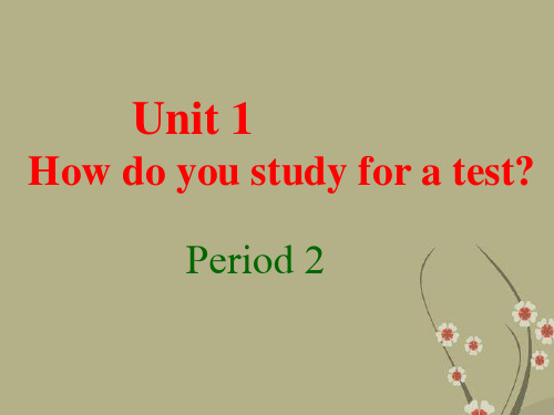 九年级英语全册《Unit 1 How do you study for a test Period 2》课件 人教新目标版