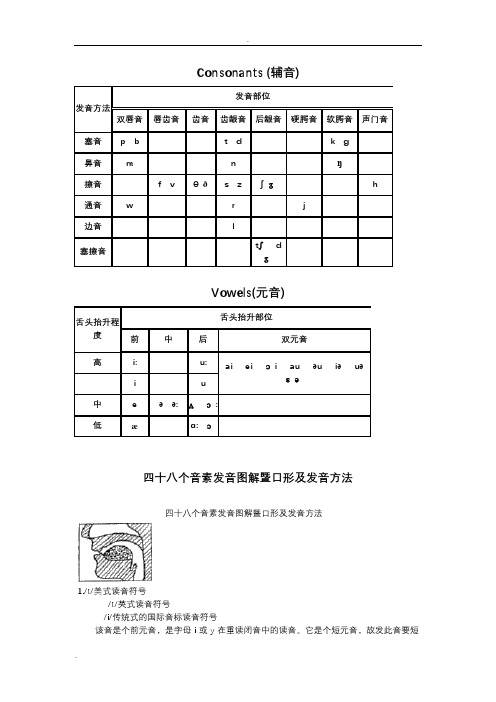 国际音标发音舌位图